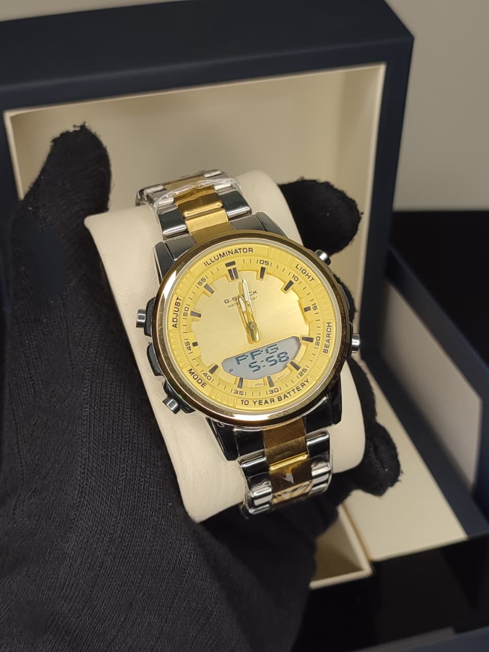 Casio G-shock - (Two-Tone Gold) Dual Time Watch - (Master Copy) - (All Functions Working)