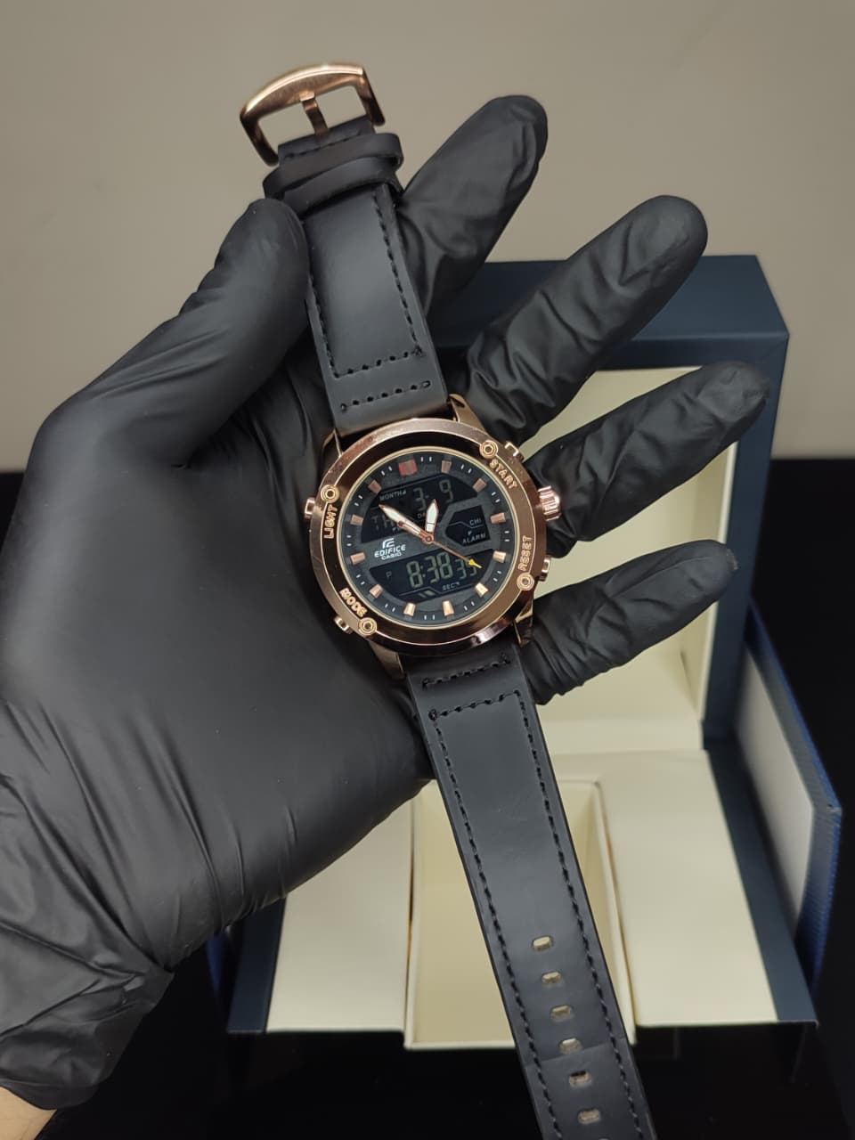 Casio Edifice - Leather Straps - Dual Time