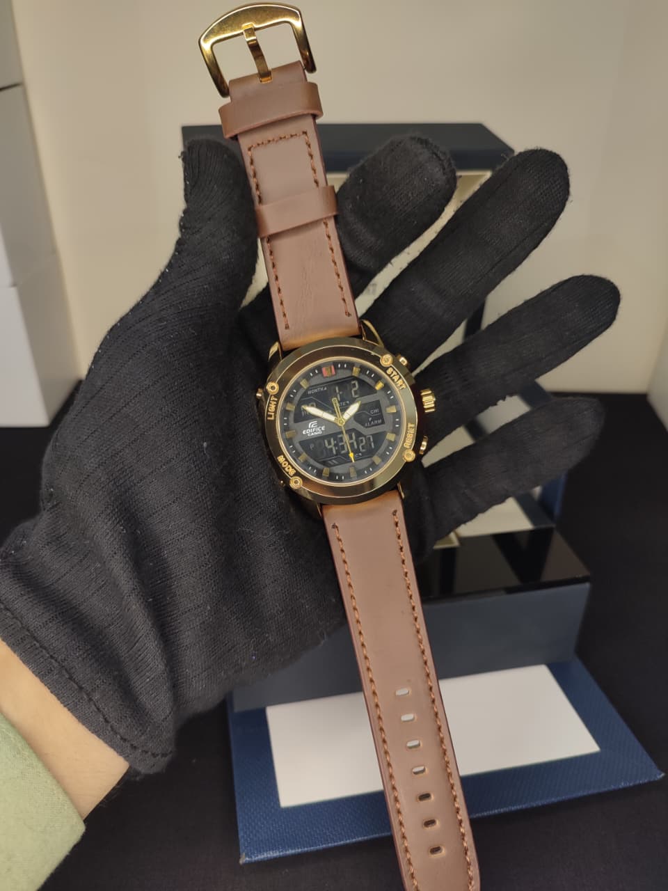 Casio Edifice - Leather Straps - Dual Time