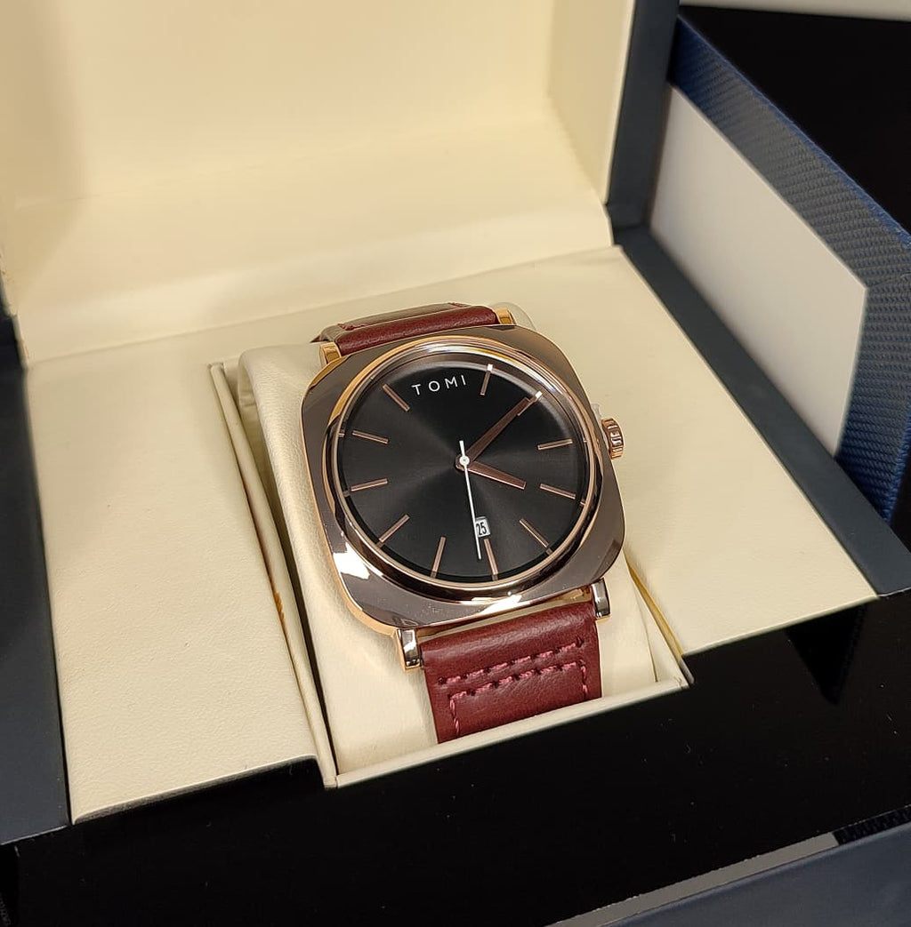 Tomi T-084 Men's Watch - Leather Straps