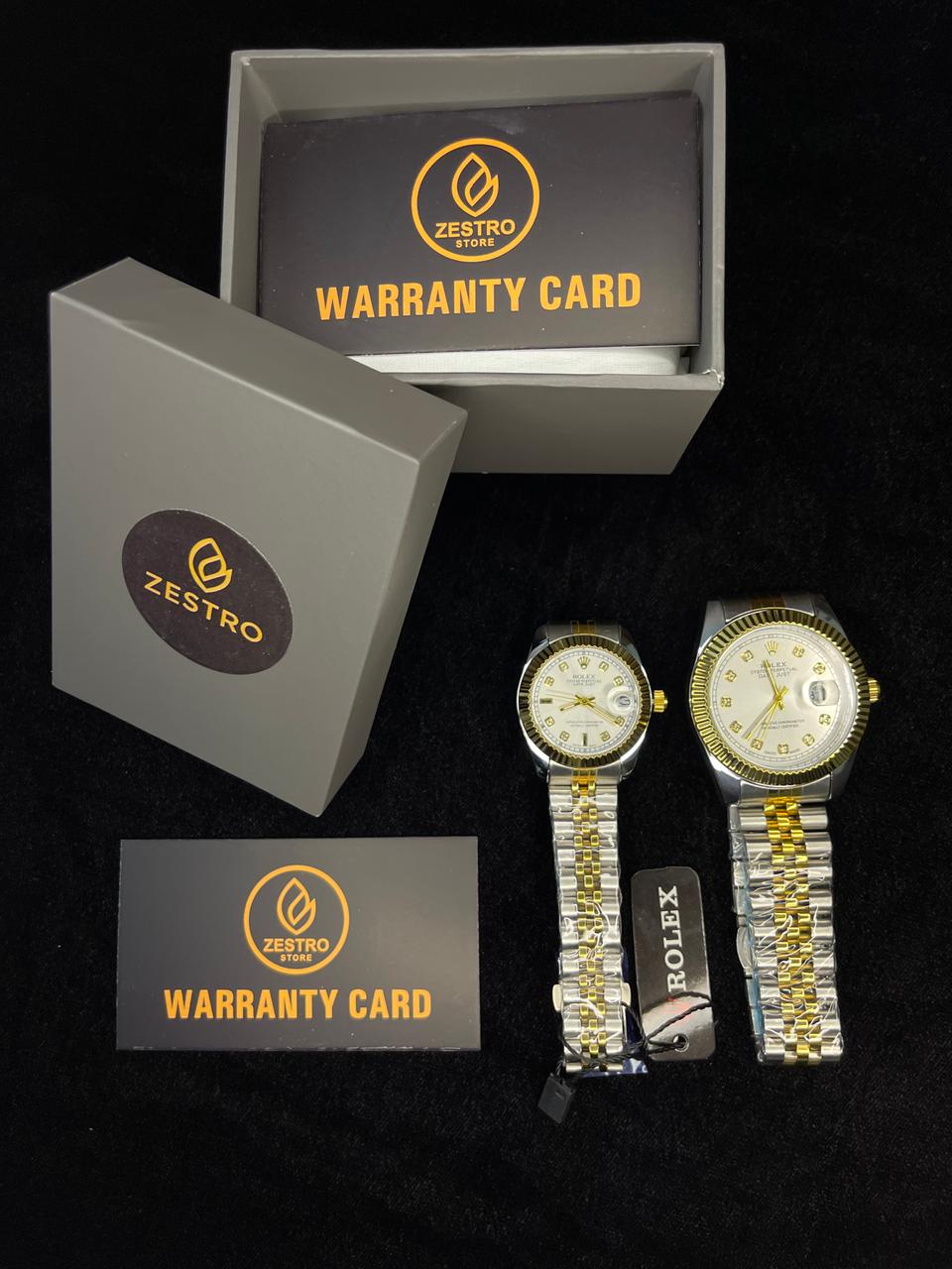 RLX - Two Tone Watch For Women - White Dial